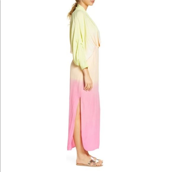 S/W/F Long Sleeve Dip Dye Maxi Dress NWT - Picture 6 of 14